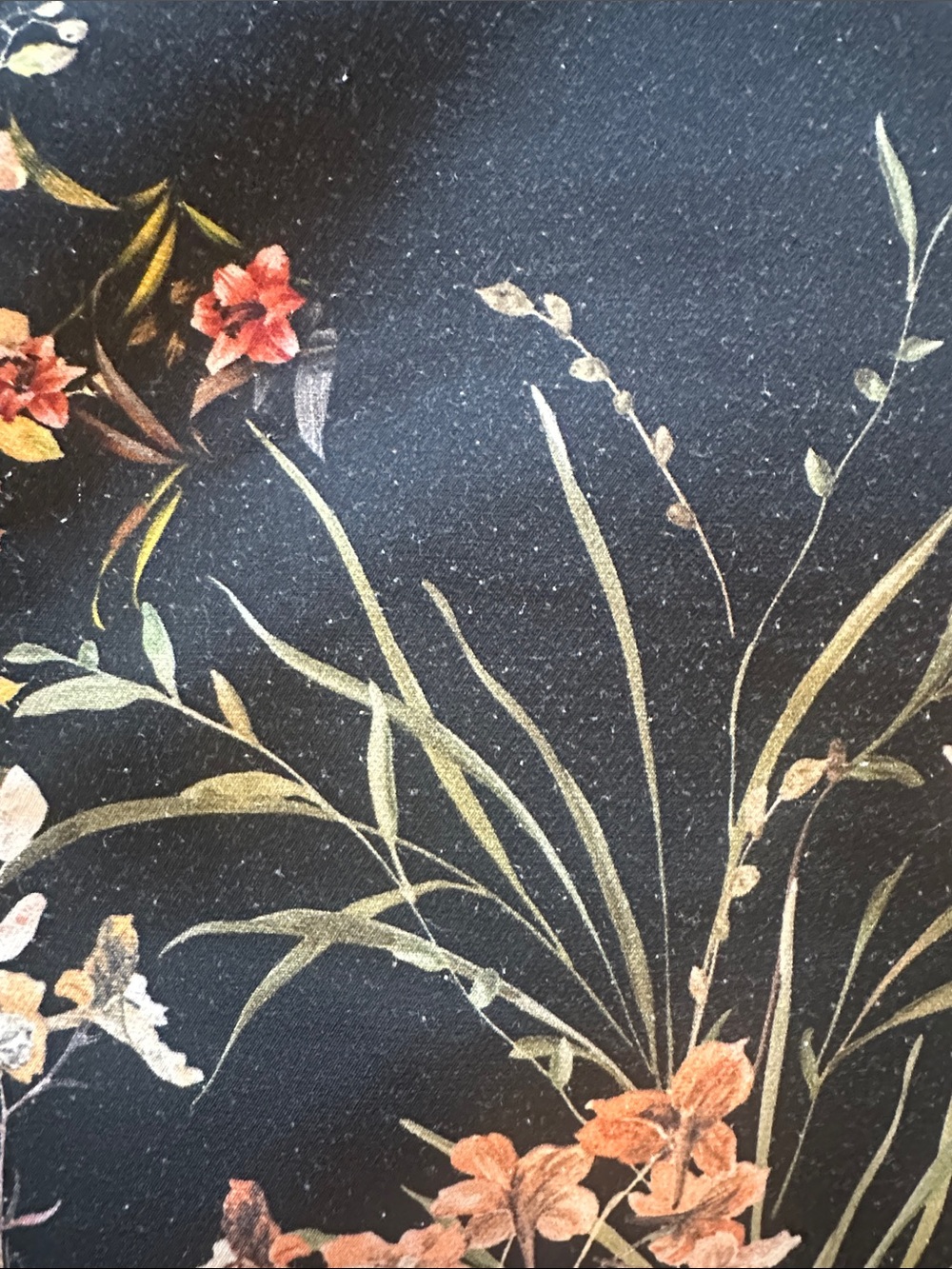 Zara Black Floral Pencil Skirt with Multicolor Blooms - Picture 4 of 4